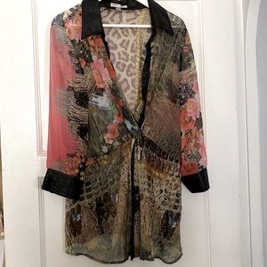 Alberto Makali Sheer top